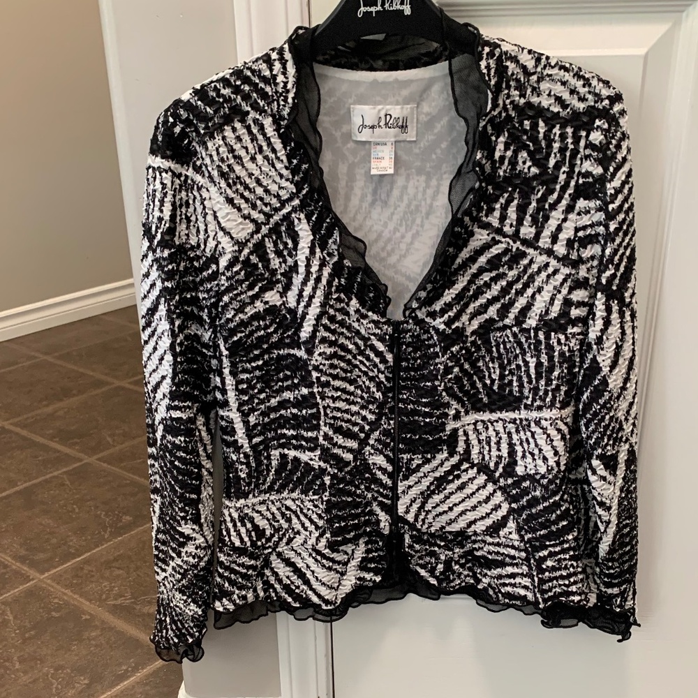 Joseph Ribkoff, black/white jacket
